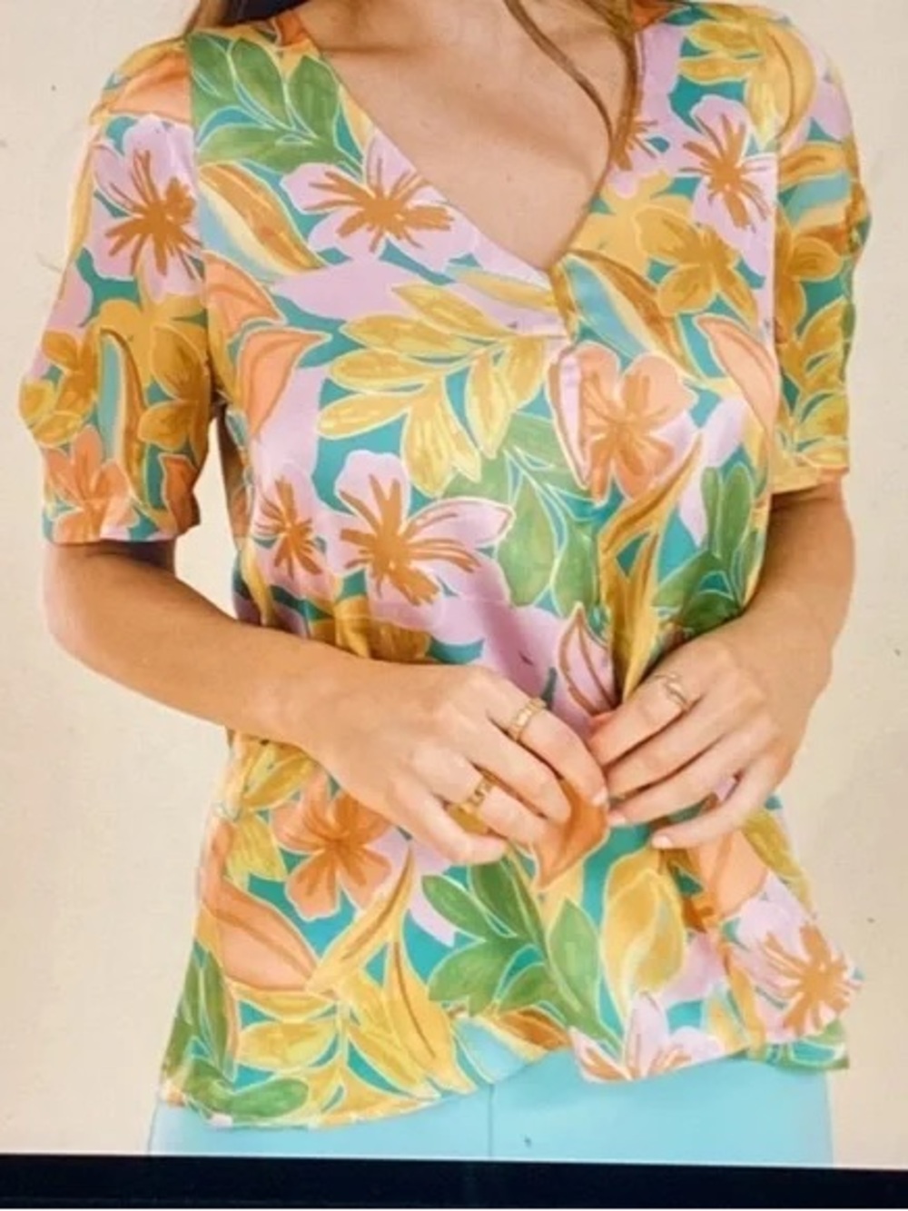 La Roque Britton Blouse in Malibu Floral
